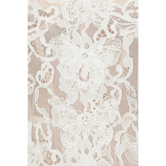 BRONX AND BANCO White Colette Lace Mini Dress | Size M | Bridal - Picture 8 of 8